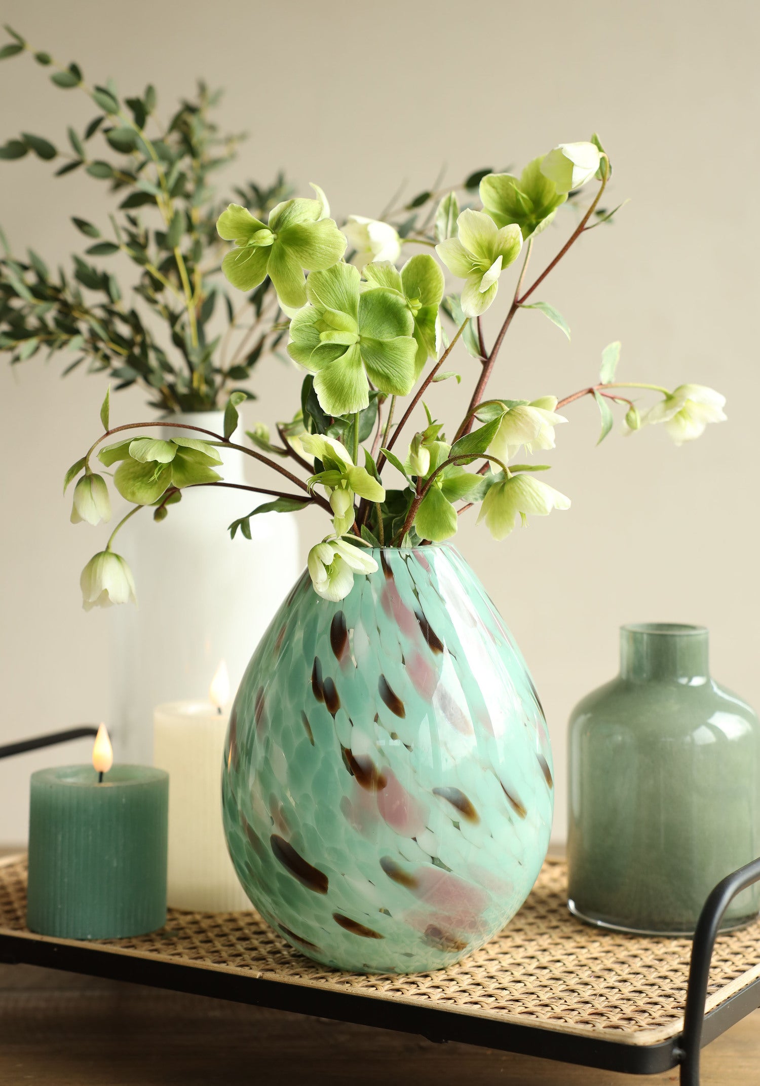 Vaas Lily mintgroen D 16 H 23 cm