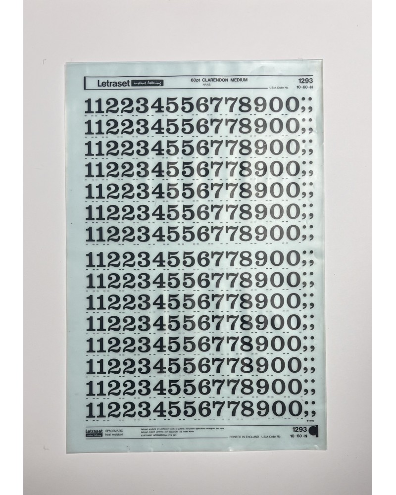 letraset-1293- CLARENDON MEDIUM - 60pt