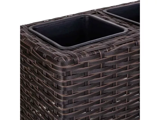 Cache-pot en rotin marron 48x18x18h