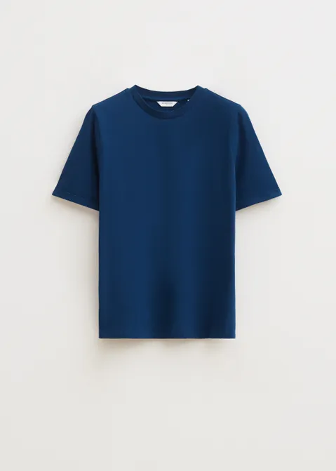 T-shirt met opgerolde mouwen blauw (BLW.KD)