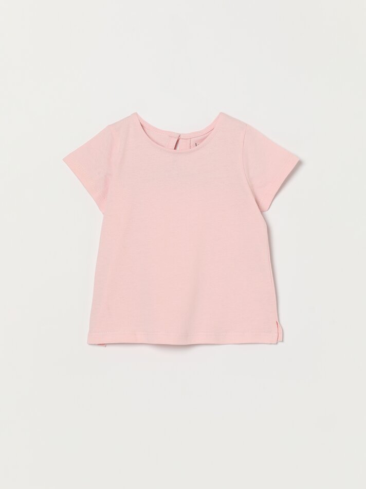 Pacote com 4 camisetas lisas de manga curta - Coral Forte