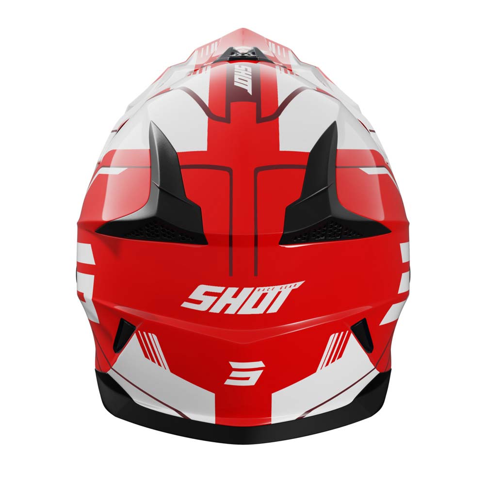 Shot - Casque enfant Pulse Kid Lines Rouge / Blanc / Brillant