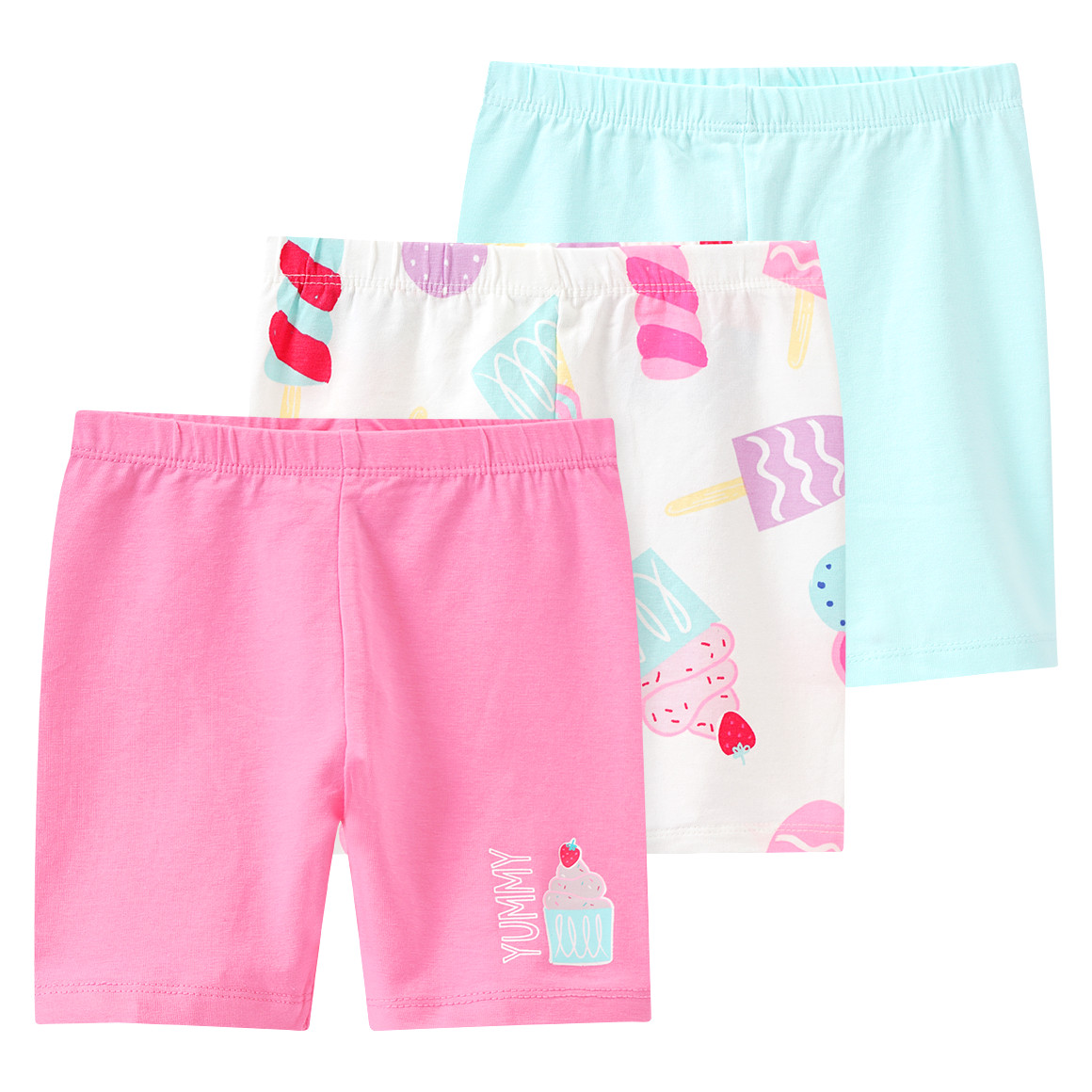 Famy 3 Baby Radler mit bunten Motiven rosa / helltürkis / weiss