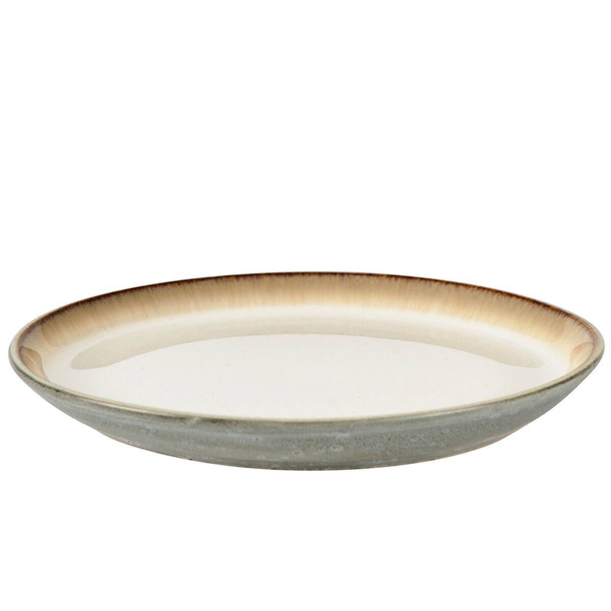 Gastro tallerken 17 cm, grå/kremhvit
