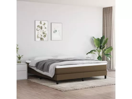 Sommier à lattes de lit Marron foncé 180x200 cm Tissu