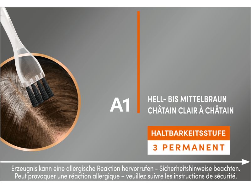 Schwarzkopf ANSATZSET Haarcoloration Hell-Mittelbraun A1 Permanente Ansatz-Kaschierung verleiht dem Haar harmonische Übergänge