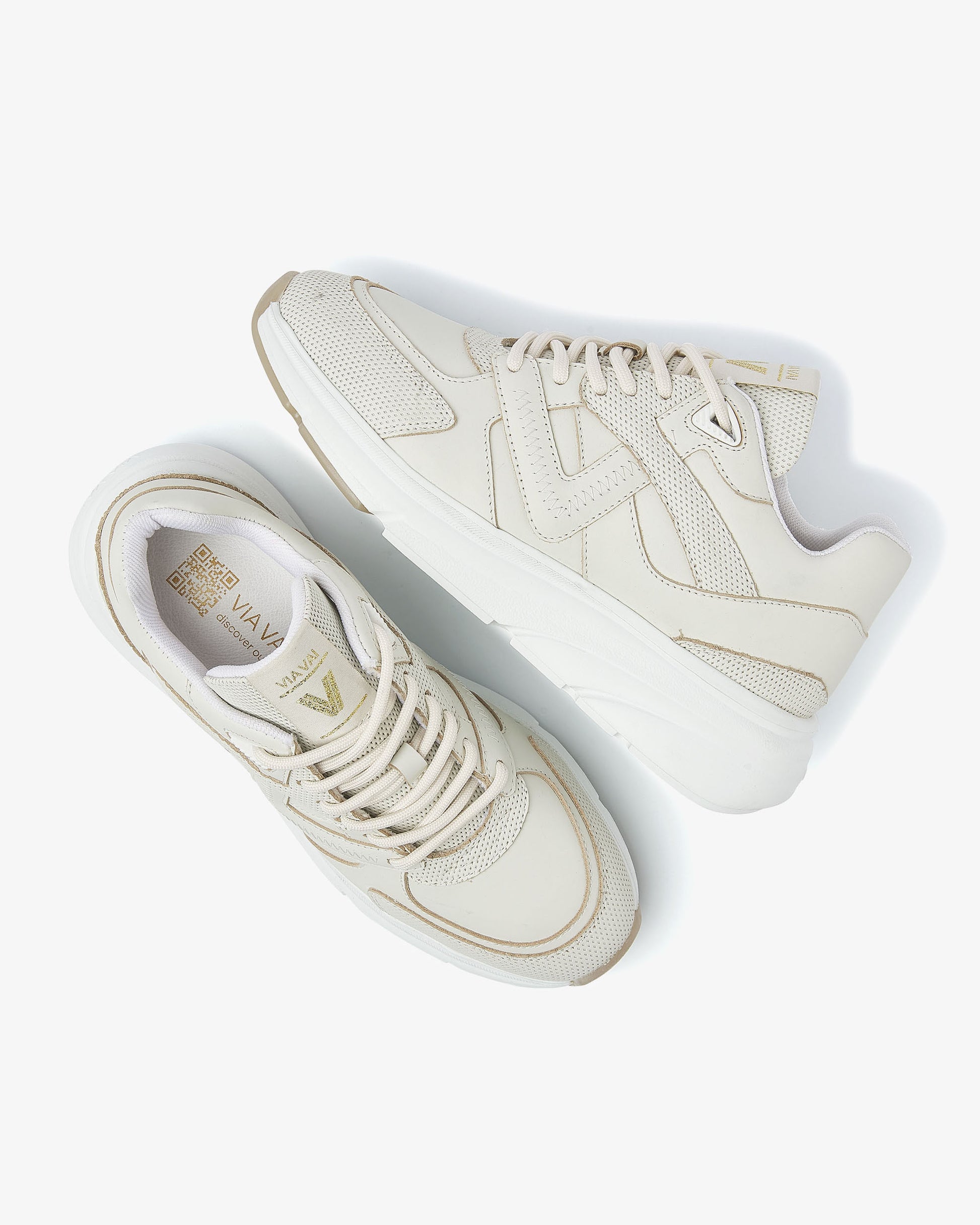 VIA VAI beige dames sneakers Vic Kyro