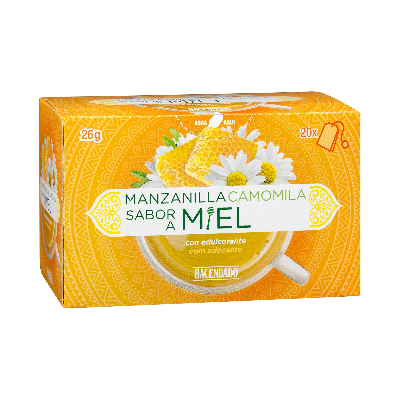 Infusion de camomille au goût de miel Hacendado
