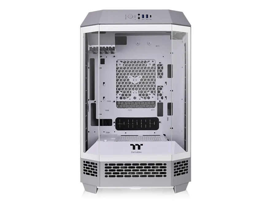 Thermaltake The Tower 300 - Minitower - micro ATX - sidepanel med vindue (hærdet glas) - ingen strømforsyning (PS/2) - kalksten - USB/Lyd