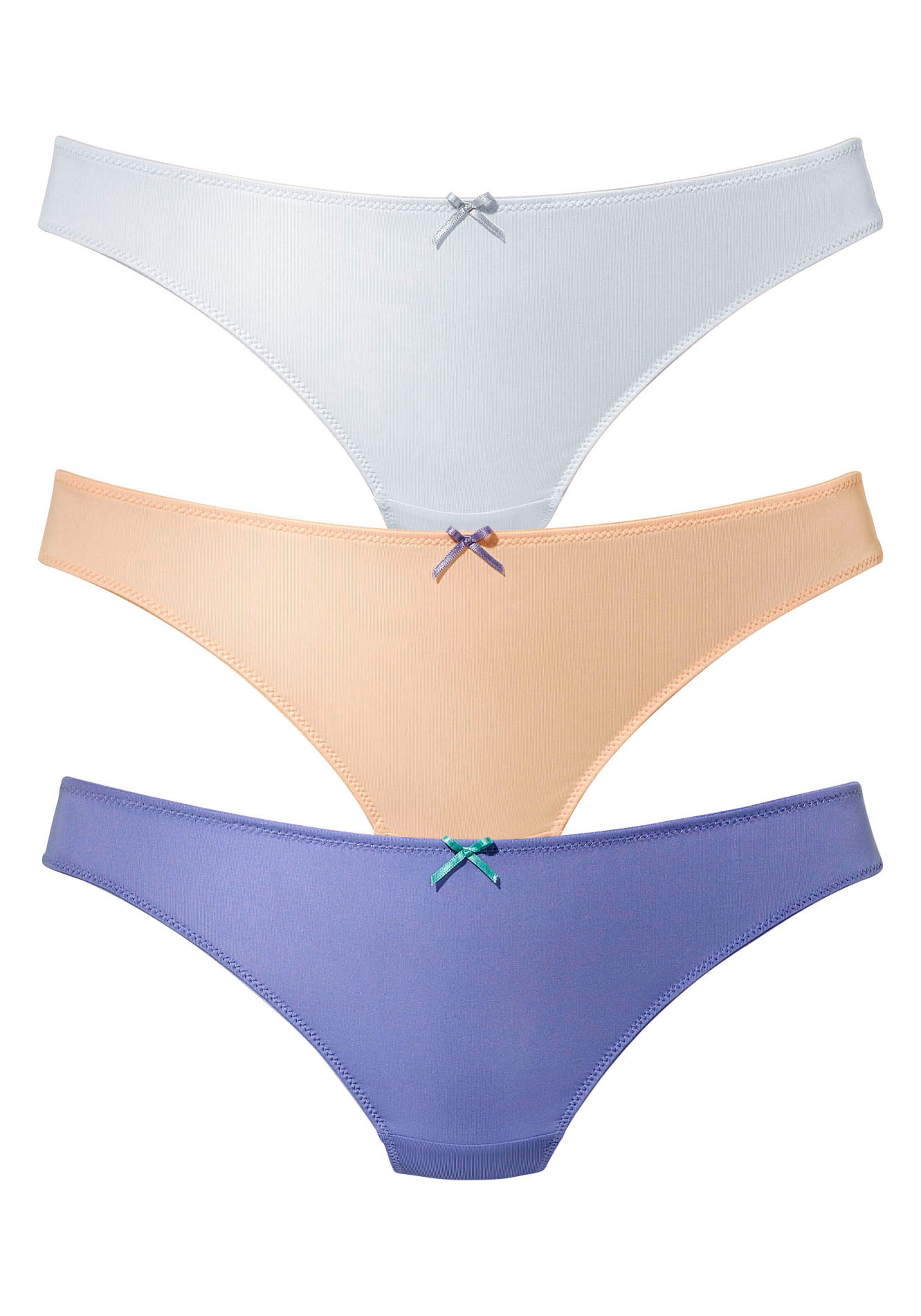 petite fleur String in blau+mandarine+weiß