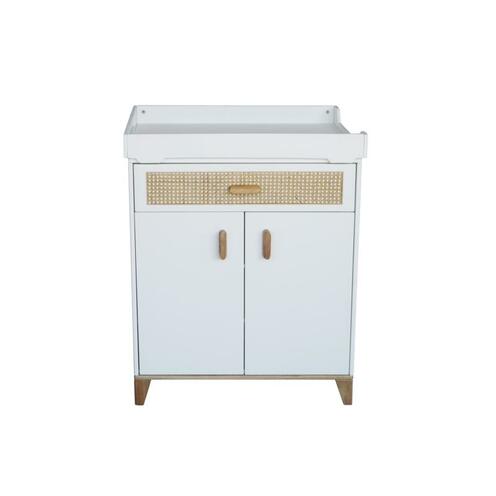Petite Commode NAMI Cannes de Rotin Neige - THEO
