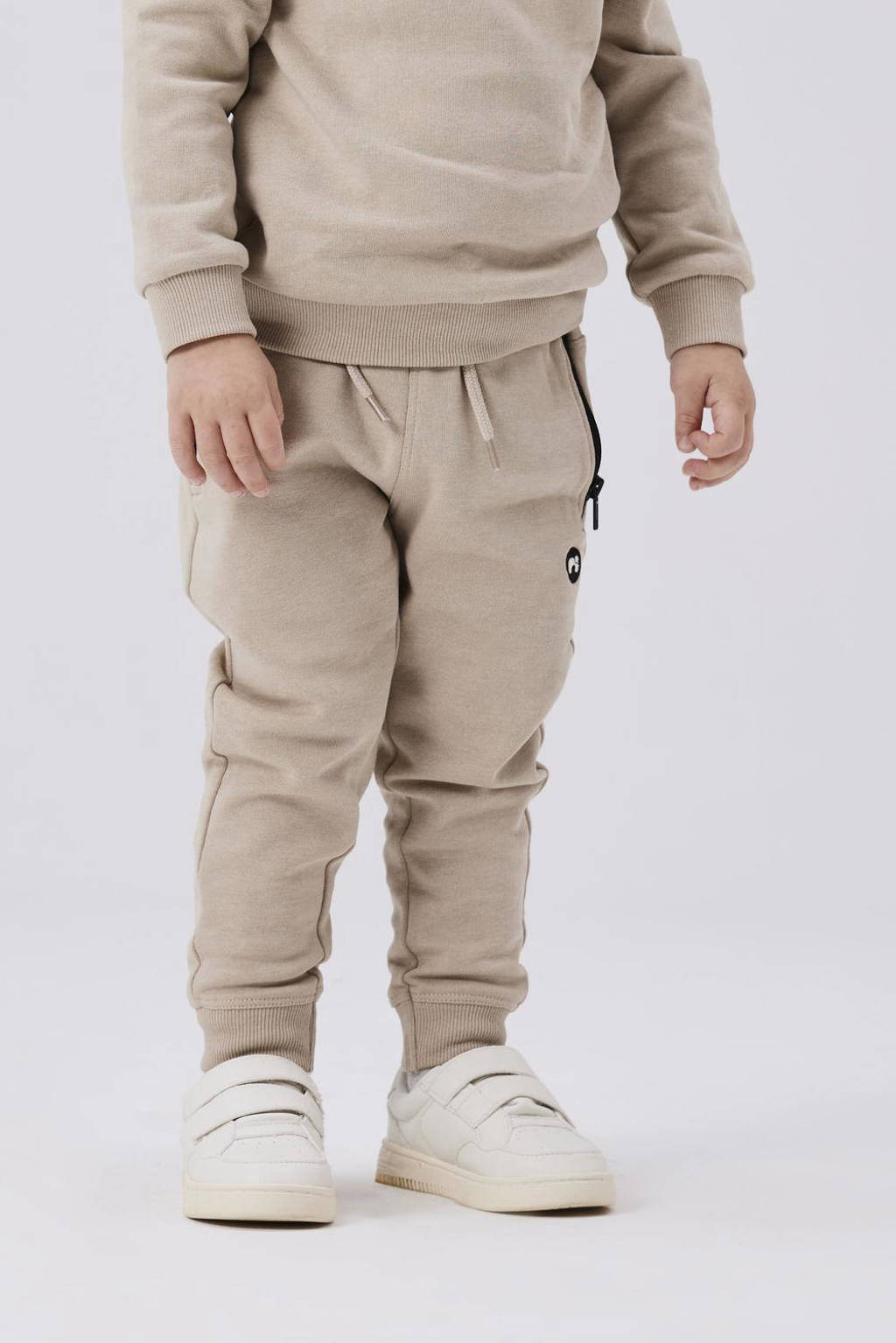 NAME IT slim fit joggingbroek NMMVIMO lichtbruin