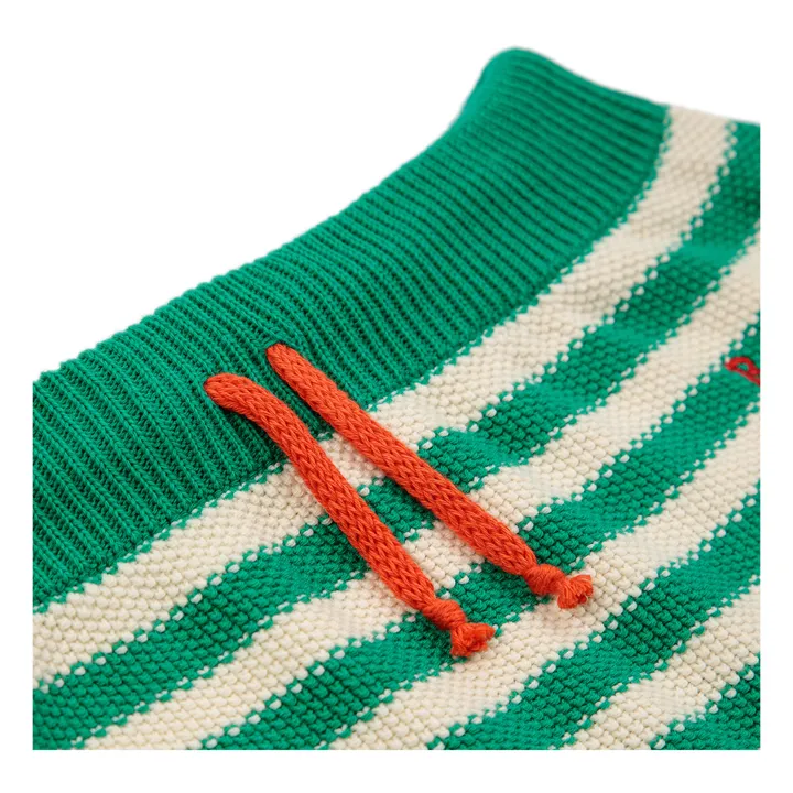 Bobo Choses Bloomer Maille Coton Bio Rayé | Vert