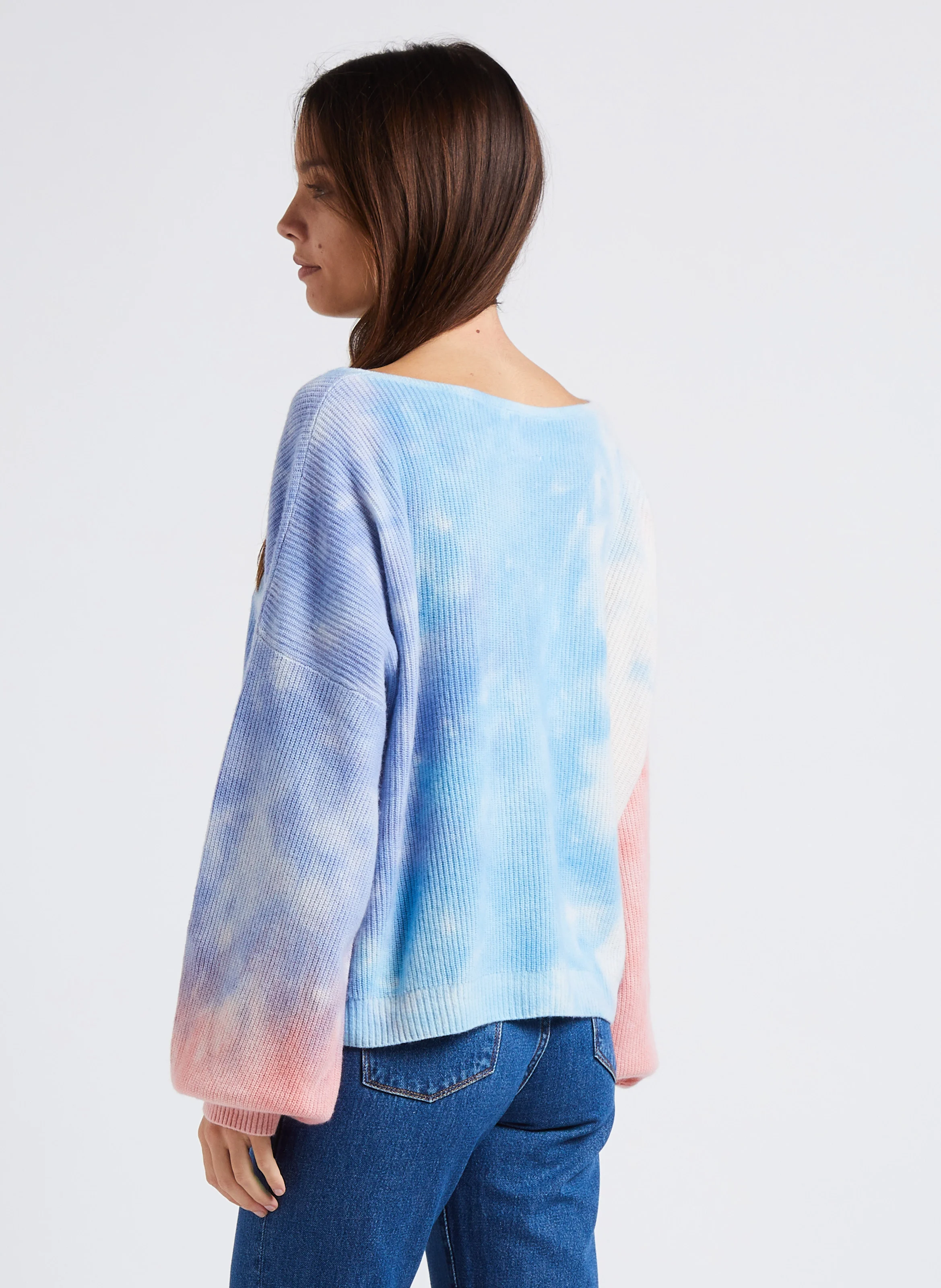 SCOTTIE - Pull droit col rond en cachemire | Multicolore