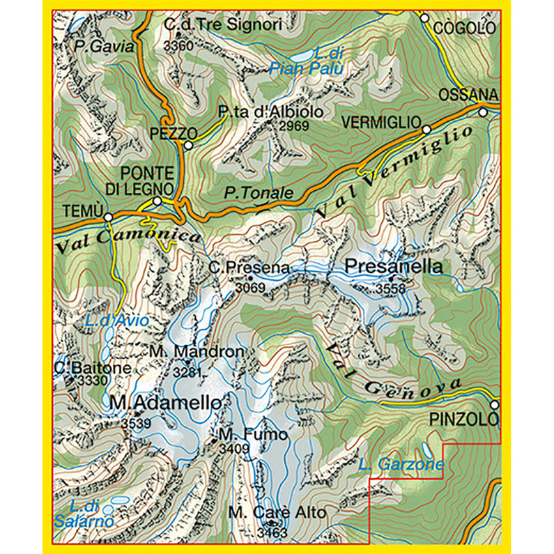 Tabacco Adamello - Presanella 052 Wanderkarte