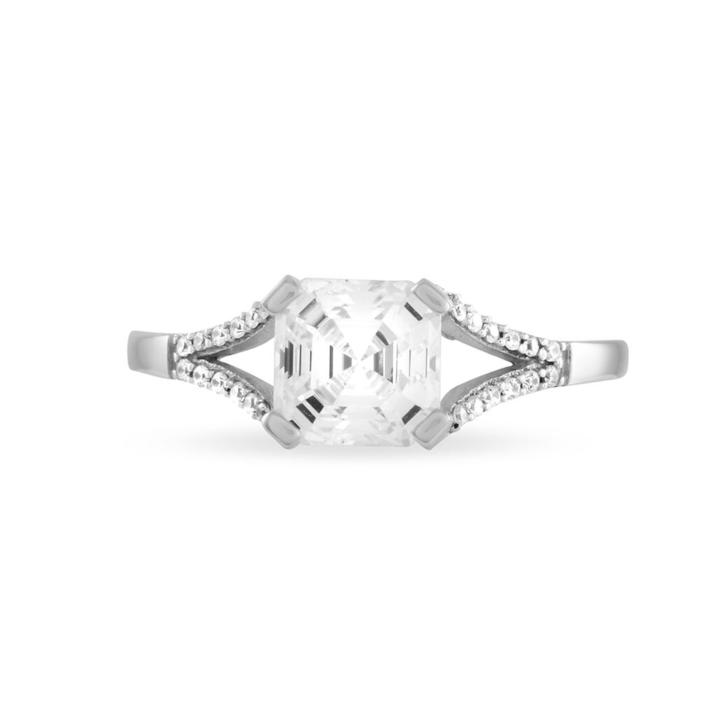Bague Soanna Or Blanc Oxyde De Zirconium
