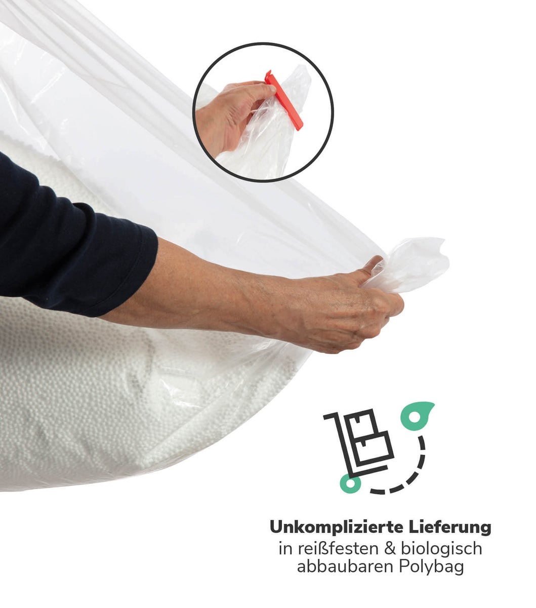 mokebo zitzakvulling ca. 100 liter 'The Refill', EPS-korrel navulverpakking en zitzakvulling