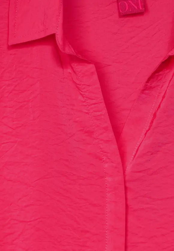 Hemdkragenbluse mit Struktur - coral blossom