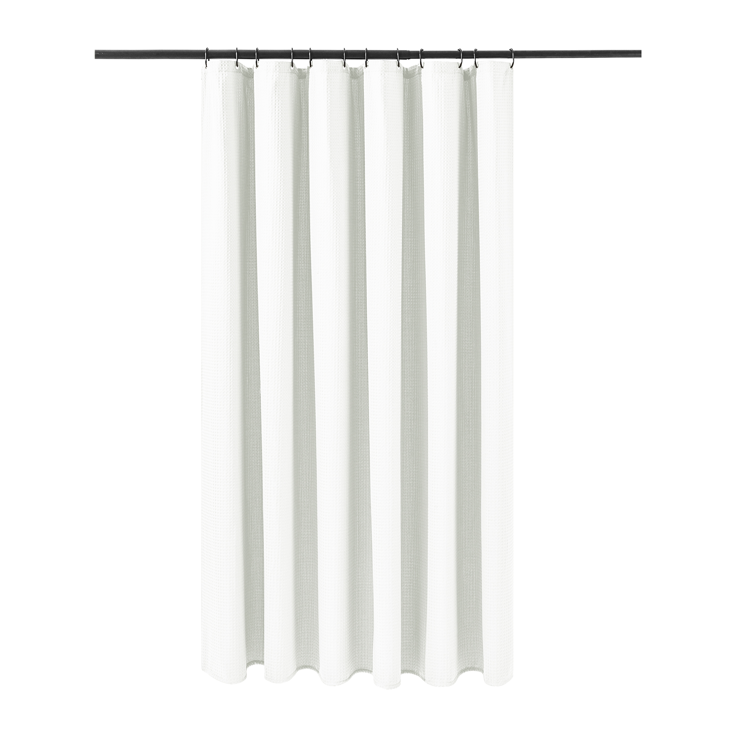 Duschvorhang 182 x 182 cm Waffel weiss