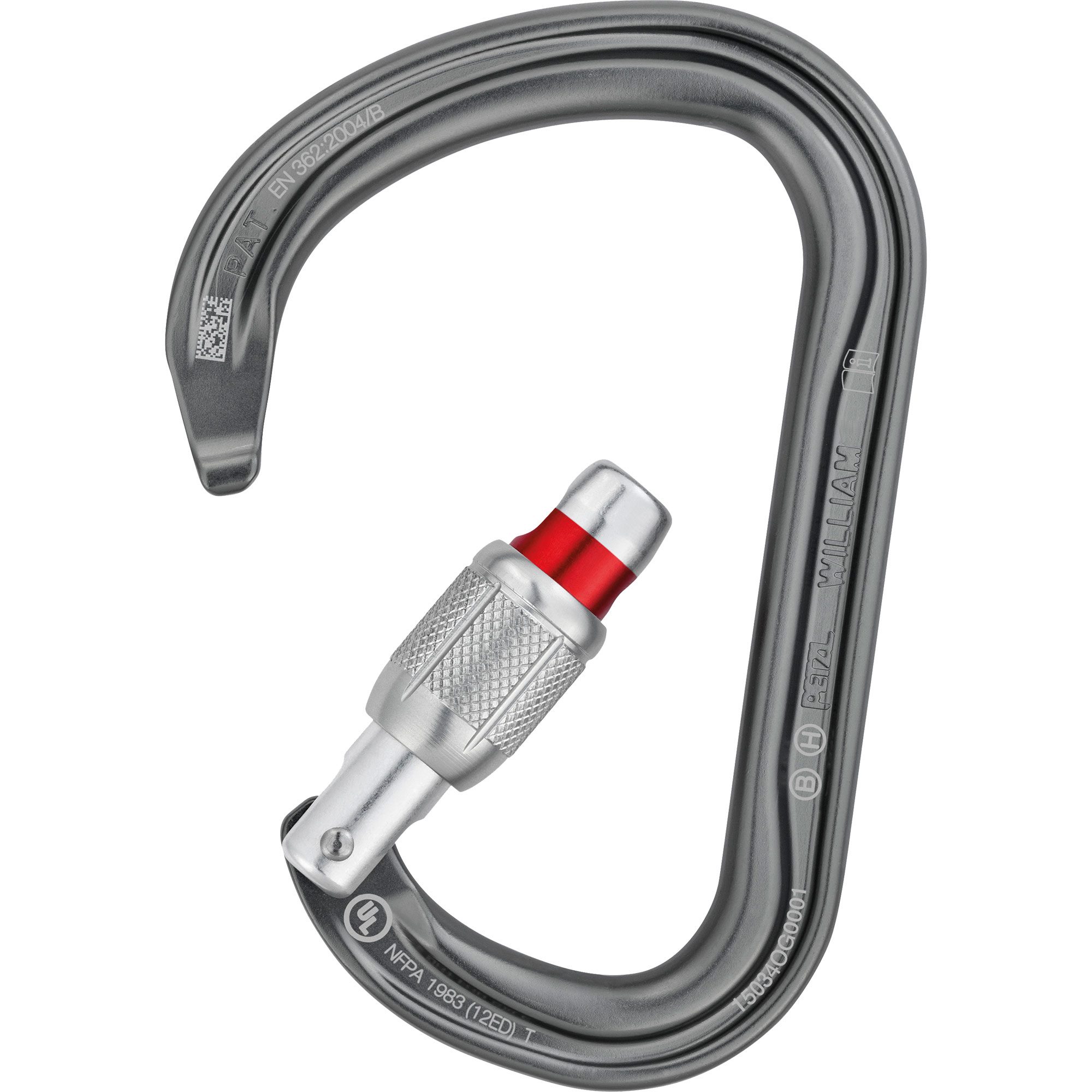 Petzl William SL Screw-Lock Karabiner grau