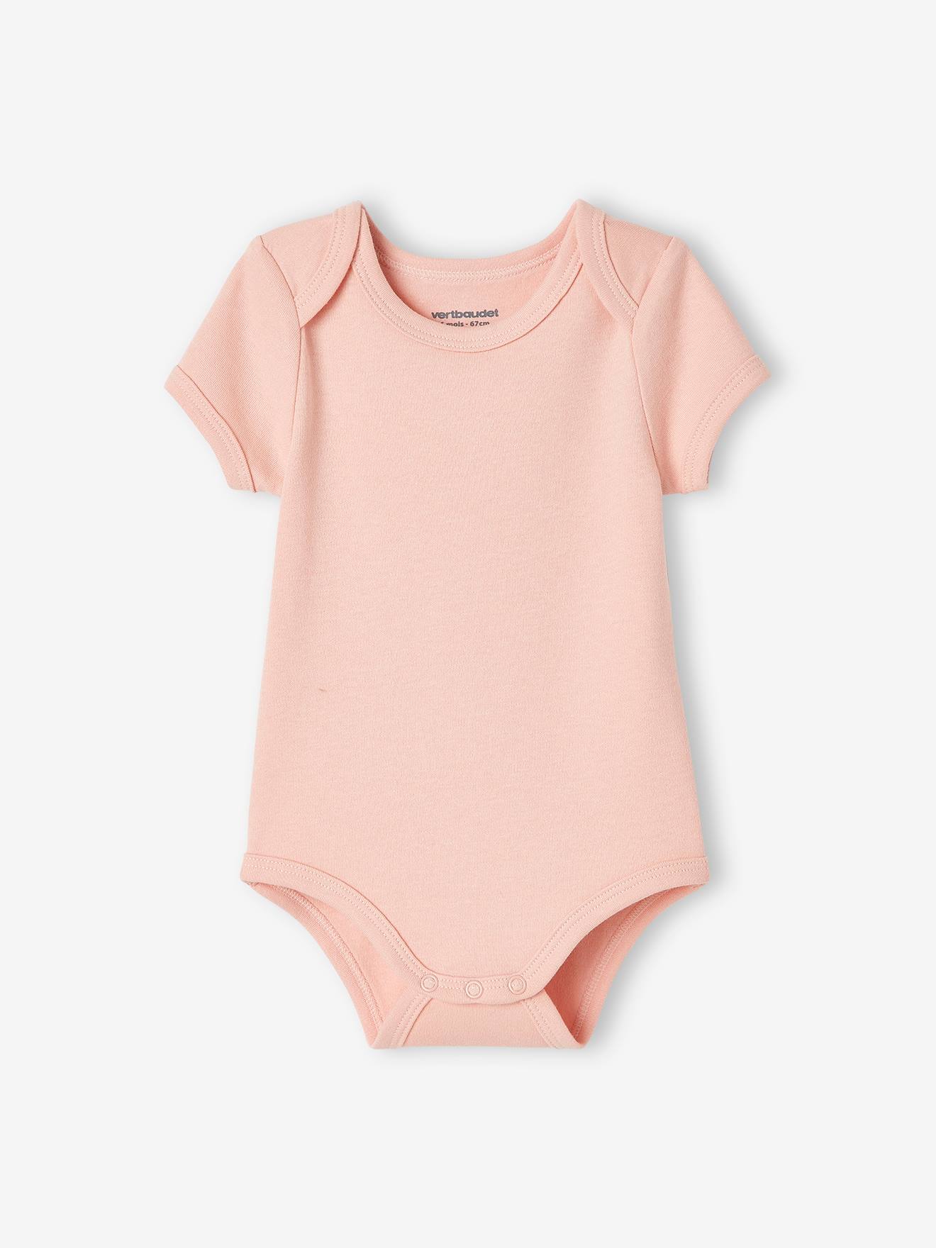 Conjunto de 7 bodies de manga curta com cavas americanas para bebê, amarelo escuro, bicolor/multicolorido