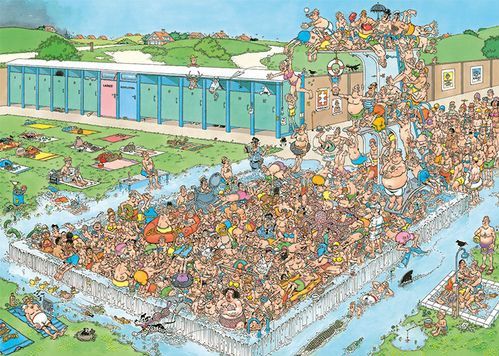 Jan van Haasteren - Bomvol Bad - 1000 stukjes puzzel - Legpuzzel