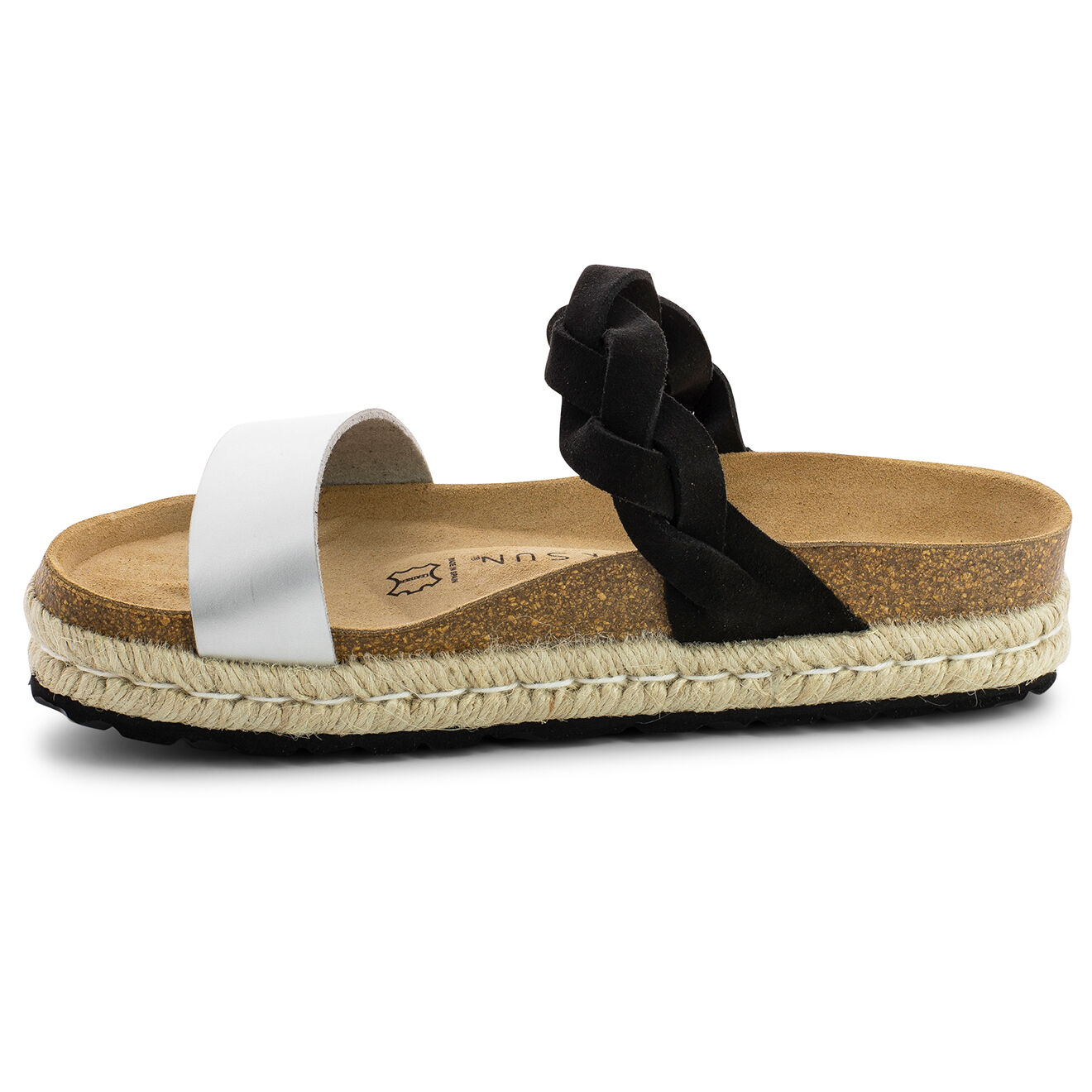 Backsun Mules Bagua argenté/noir