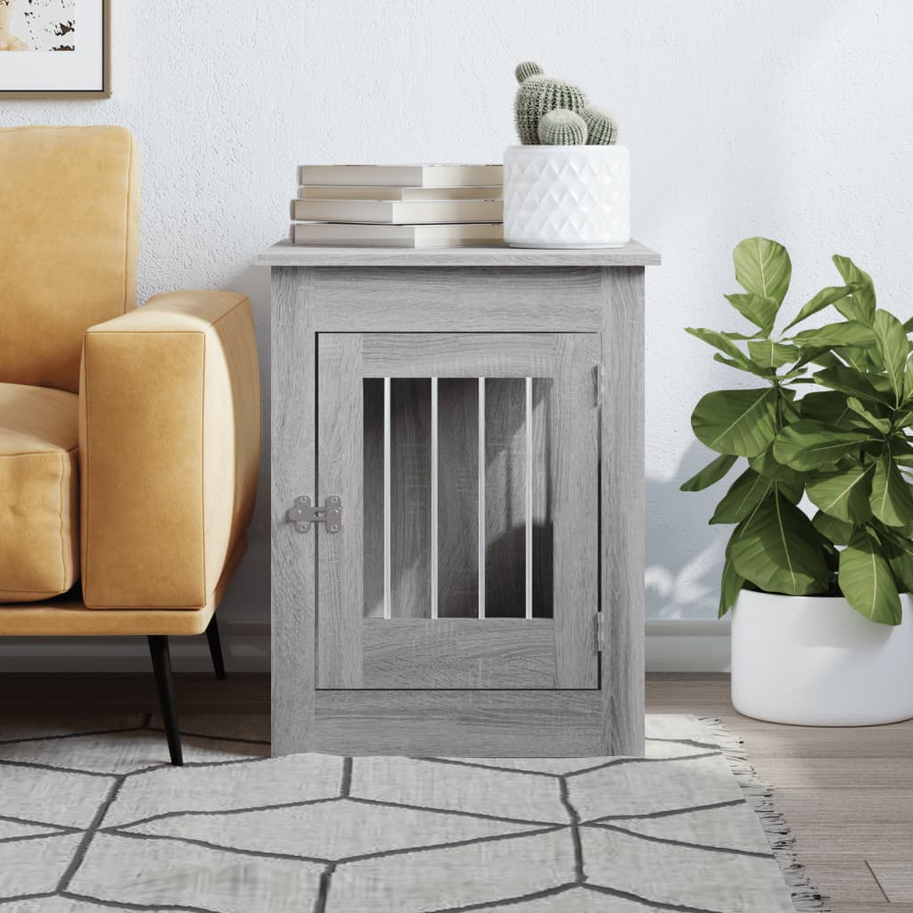 Meuble de cage pour chiens sonoma gris 55x80x68 cm