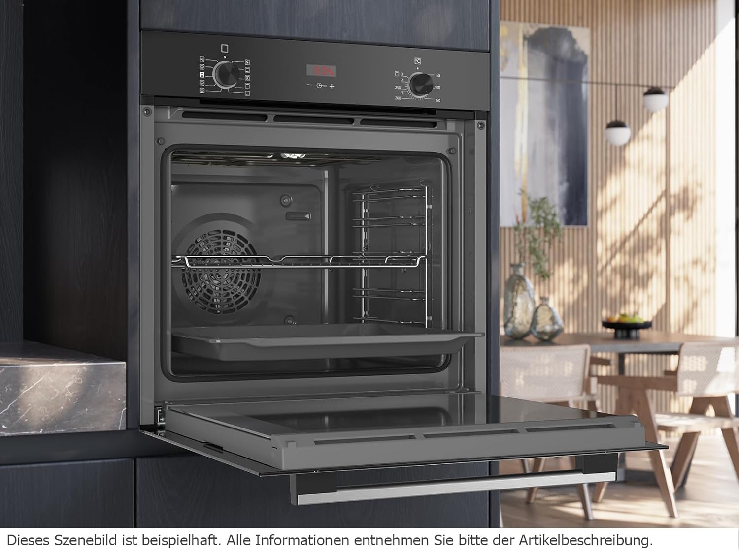 Siemens HR214ABS0 Backofen mit Dampfunterstützung Edelstahl