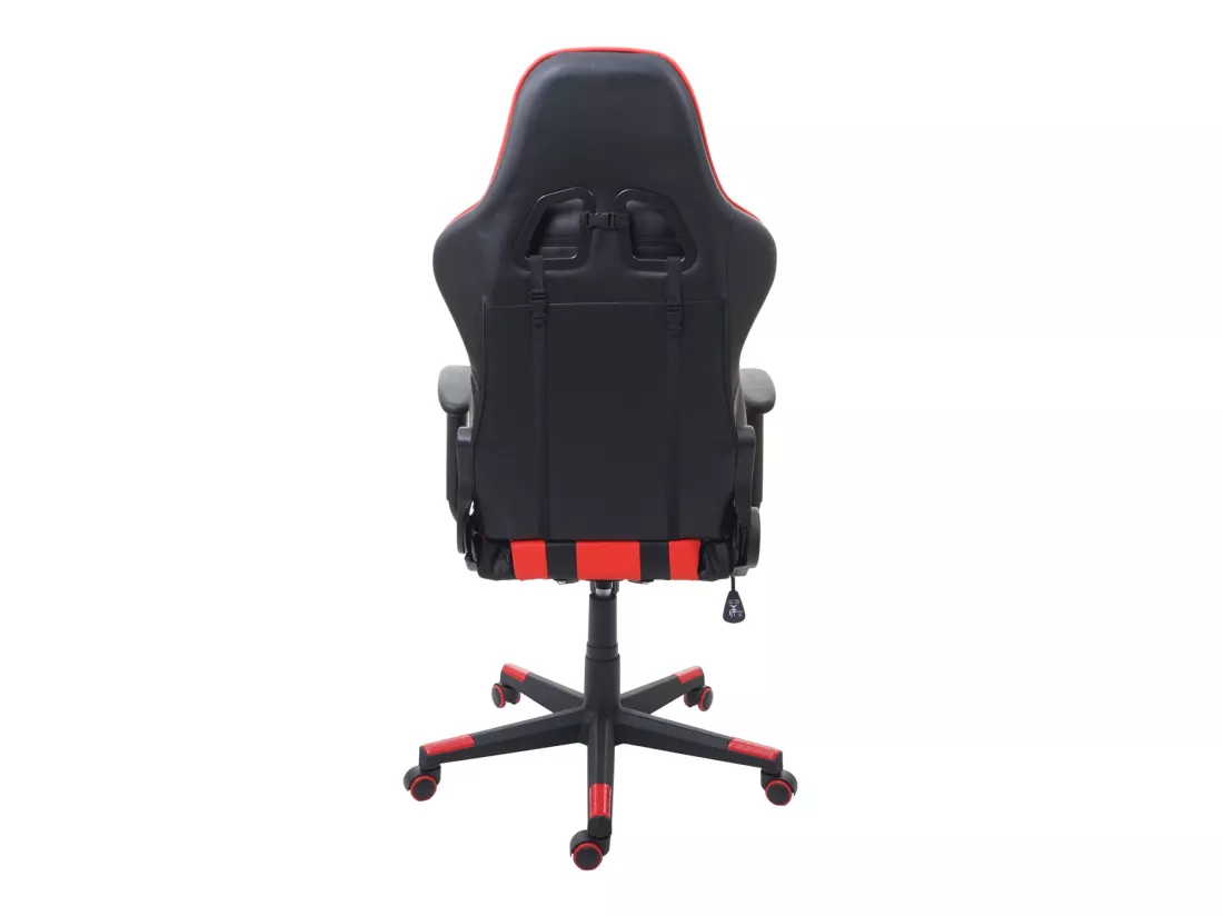 Chaise de bureau MCW-F84, noir/rouge
