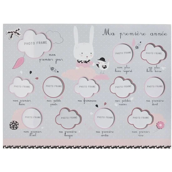 Miss Fleur de Lune pêle-mêle   Gris        de               Sauthon Baby's Sweet Home