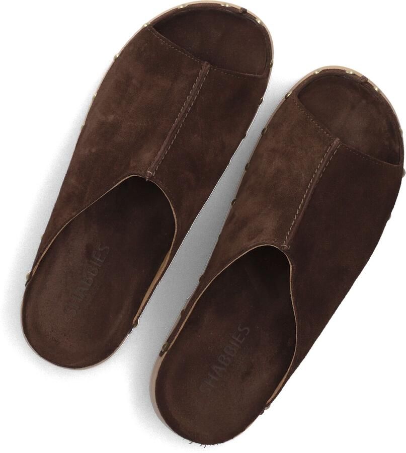 SHABBIES Muiltjes Dames Carry Mila Maat: 40 Materiaal: Suède Kleur: Bruin