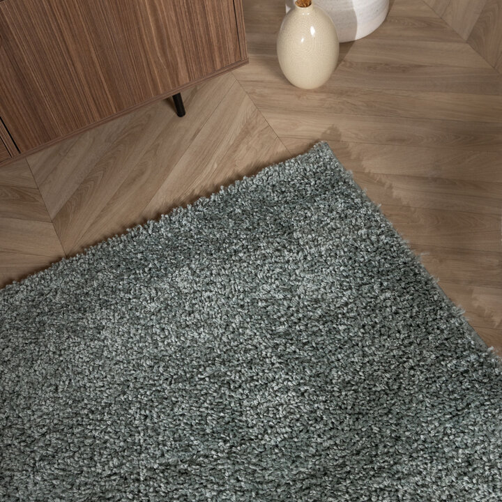Hoogpolig vloerkleed - Wish Blauw/Groen