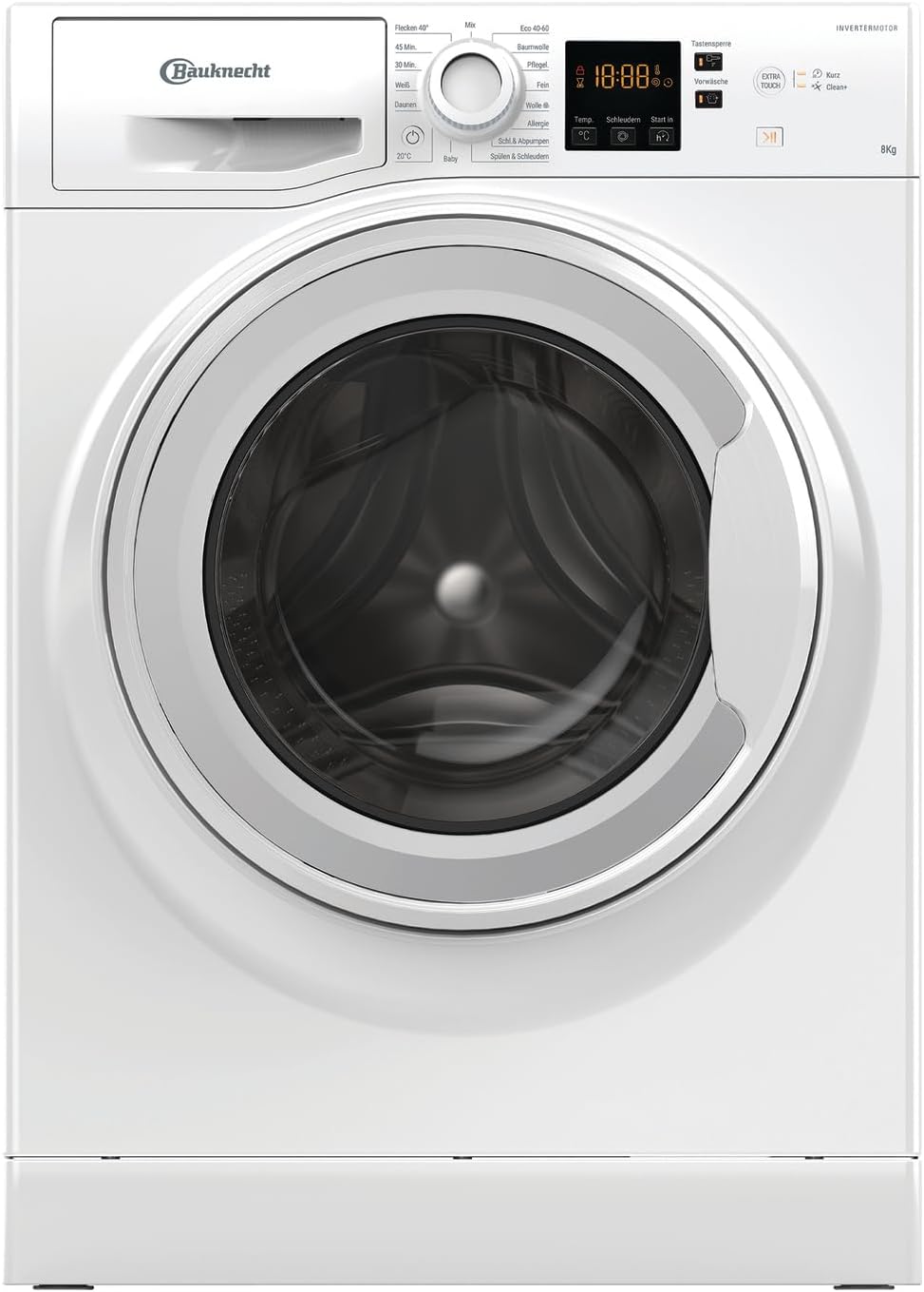 Bauknecht W8 W6400 A Waschmaschine/ 8kg/ Frontlader/Digital Motion-Technologie/AutoClean/Anti-Allergie-Programm/ 1400 U/min, weiß