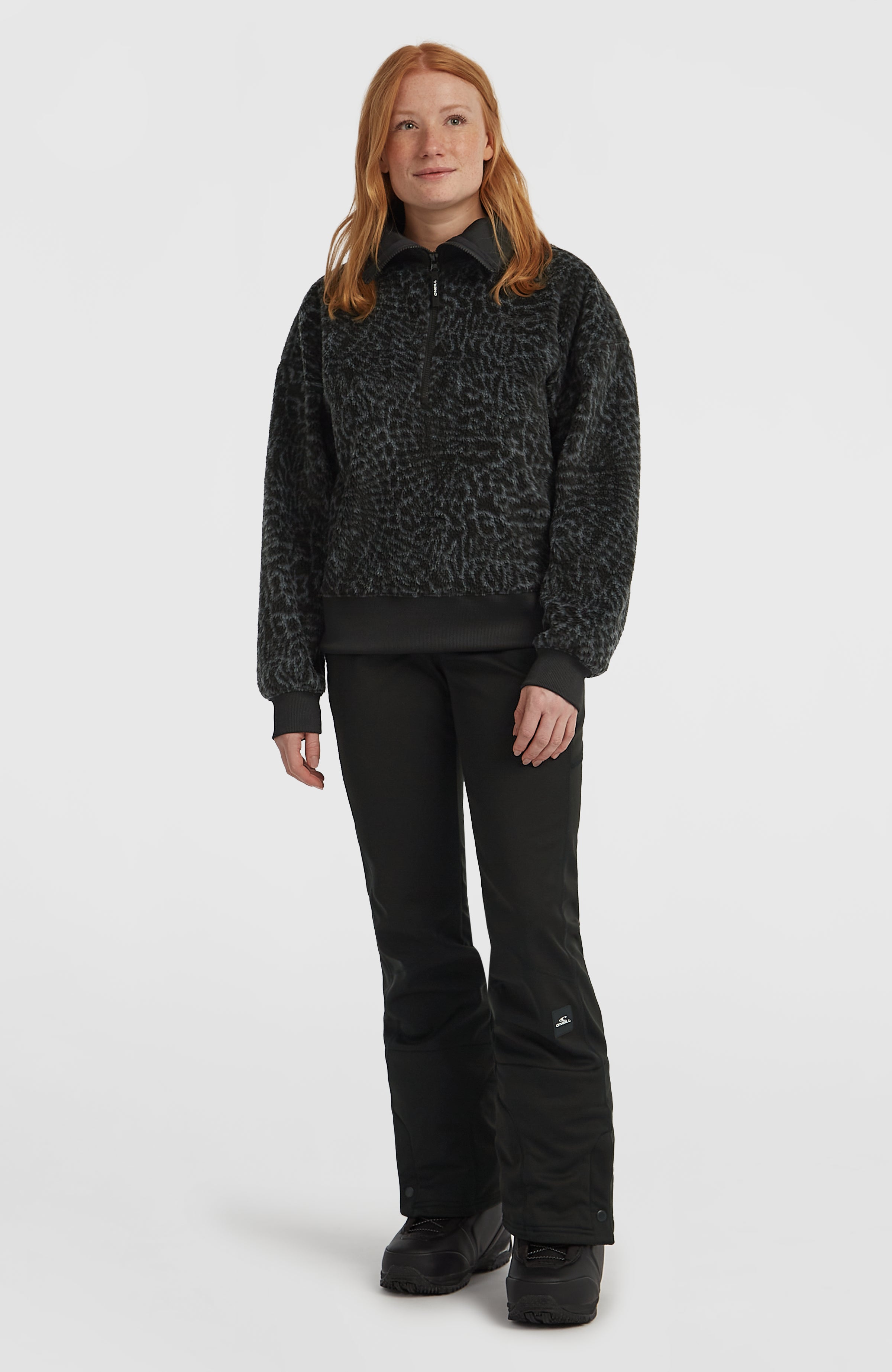 Must-Have fleecetrui met halve rits