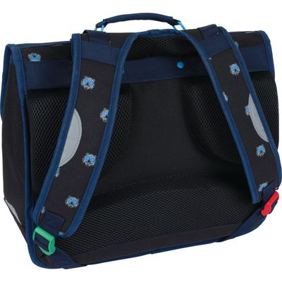 Cartable Kickers Boy - 38 cm - 2 compartiments - noir et gris chine - Oberthur
