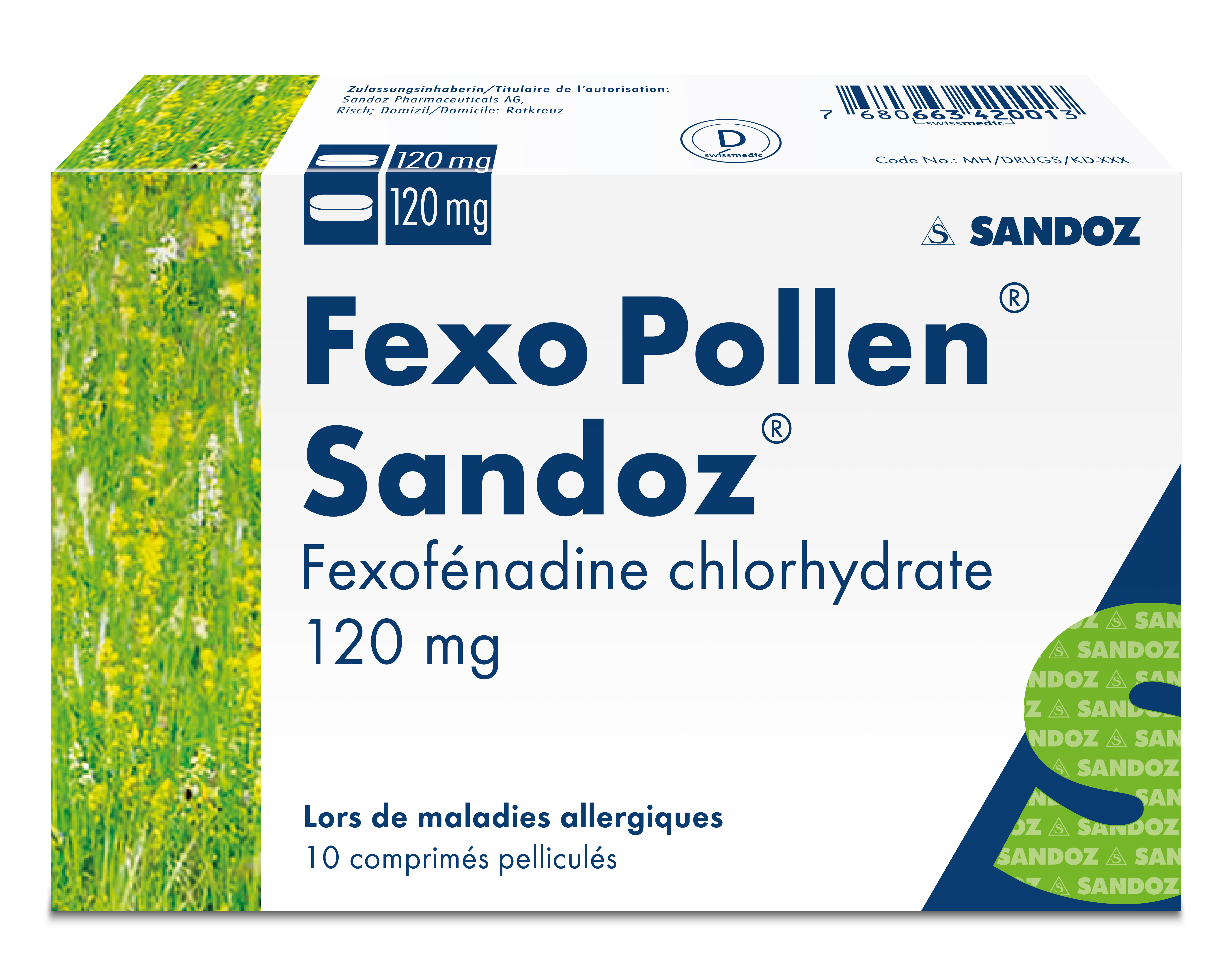 FEXO POLLEN Sandoz Filmtabl 120 mg Blist 10 Stk