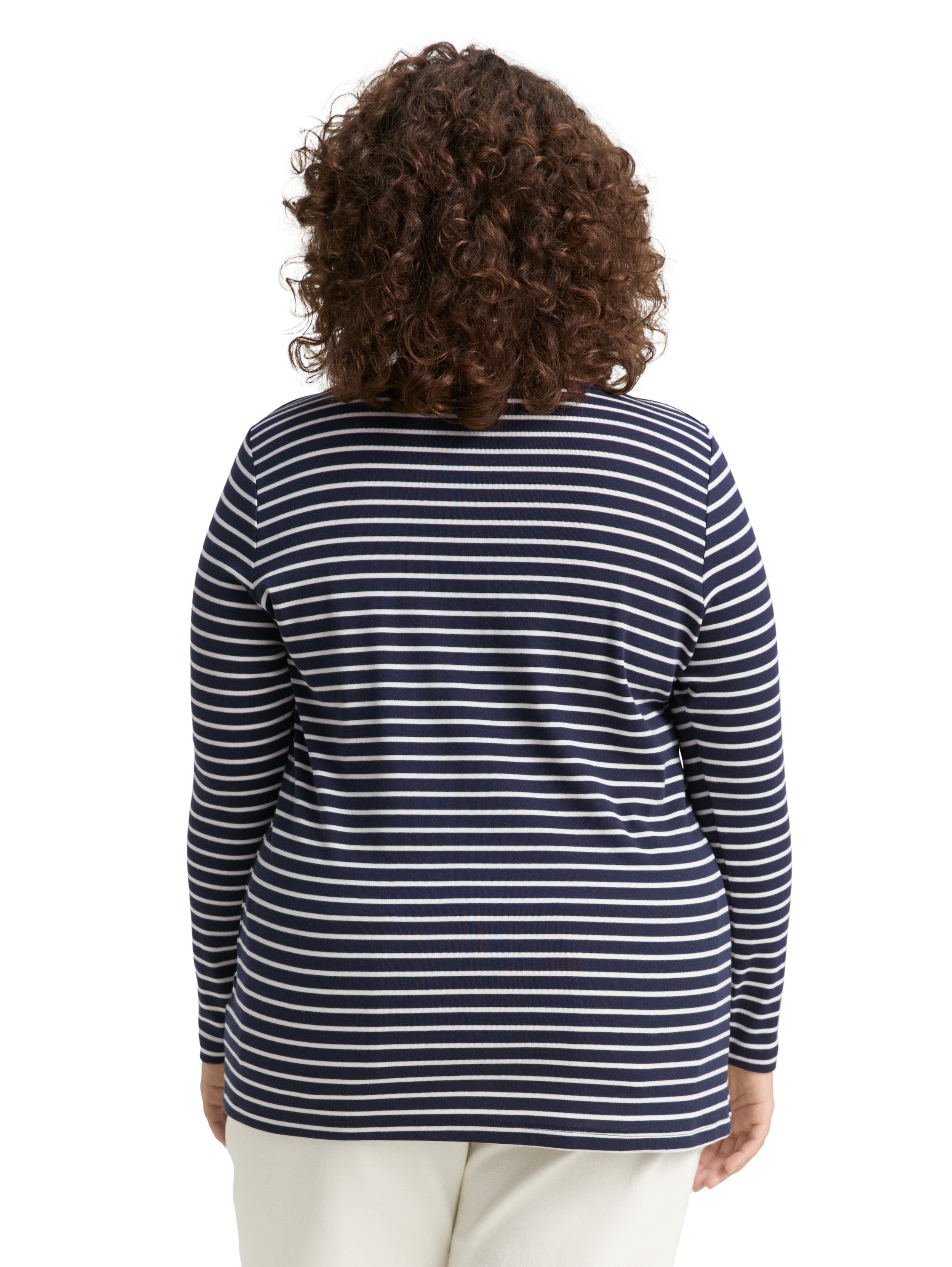TOM TAILOR PLUS Langarmshirt , im Streifen-Design
