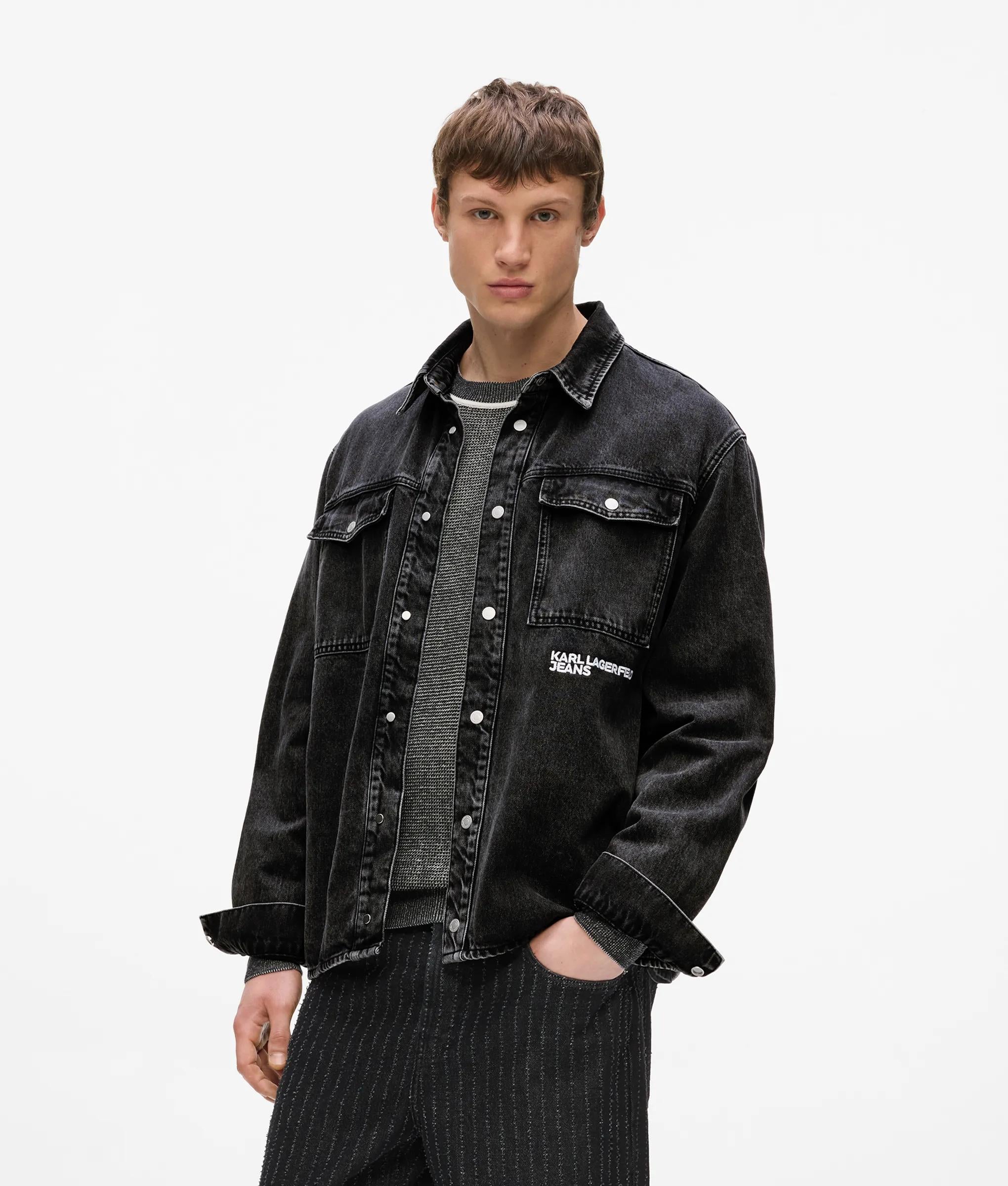 Karl Quote denim overshirt