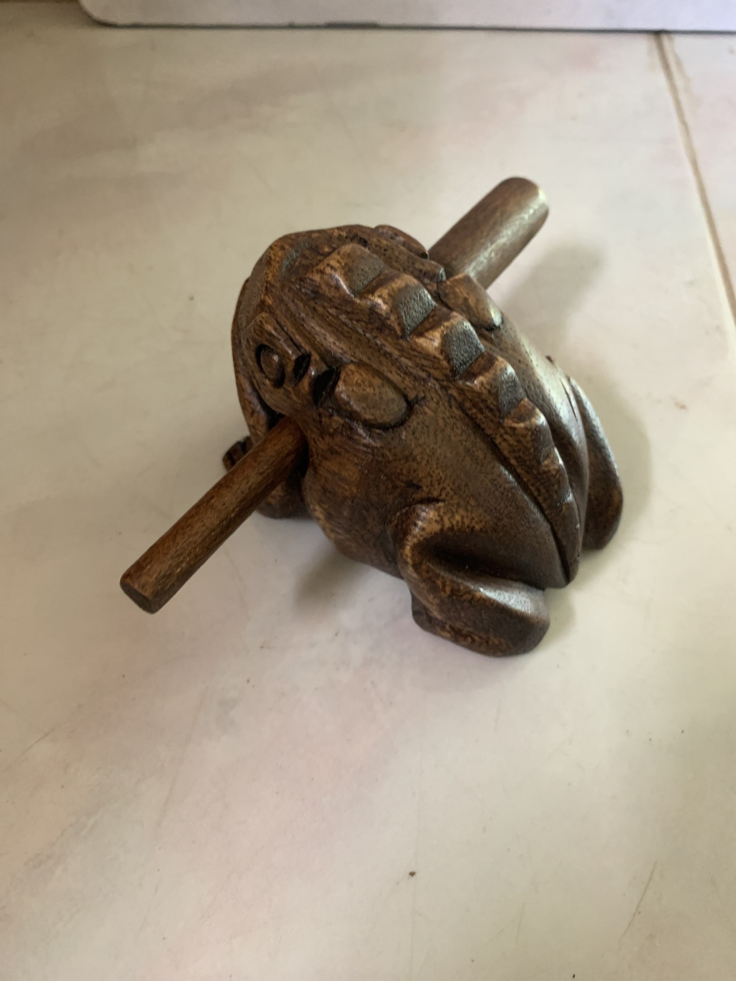 Klangfrosch, aus Regenbaumholz, braun, B 10 cm, T 7 cm, H 7 cm günstig bestellen