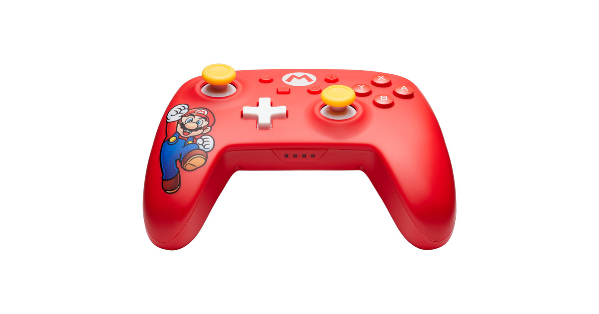 PowerAWireless Controller for Nintendo Switch - Mario Joy  (Rood)