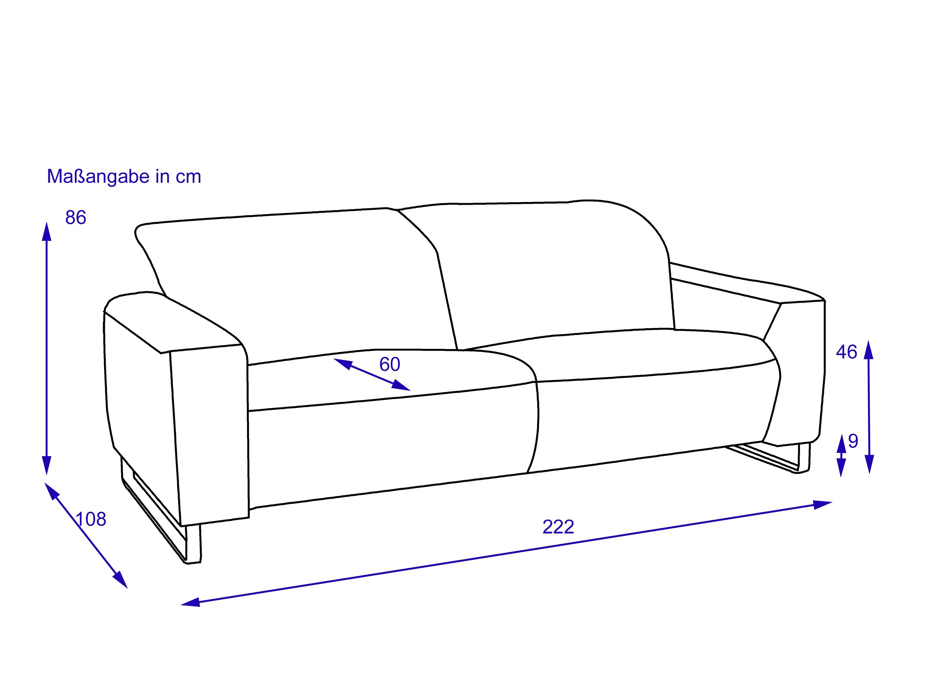 Sofa 3 Sitzer groß CALANO