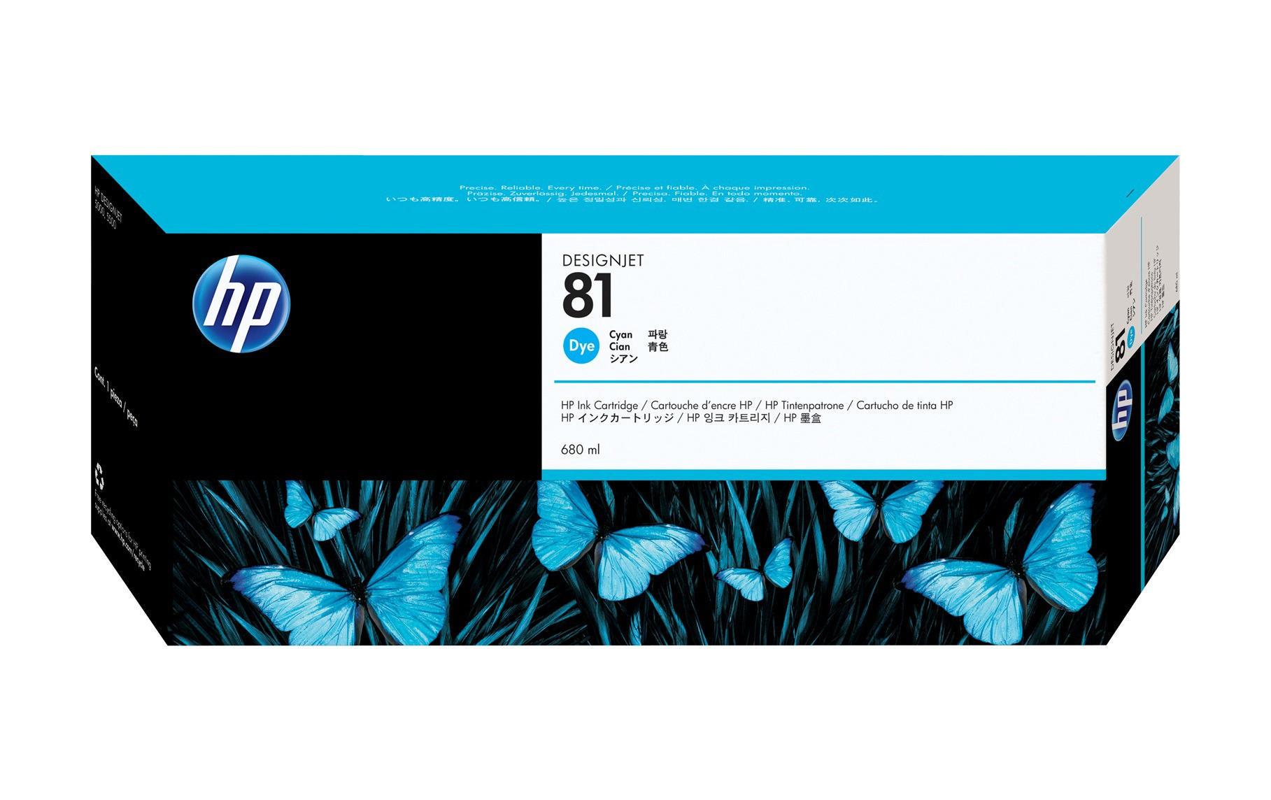 Tinte Nr. 81 (C4931A) Cyan<br>Druckerpatrone