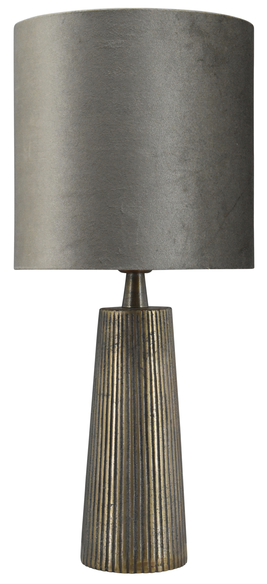 Tafellamp Firenze bronze Large + kap Cilinder 25x25x25cm Fendi velours earth