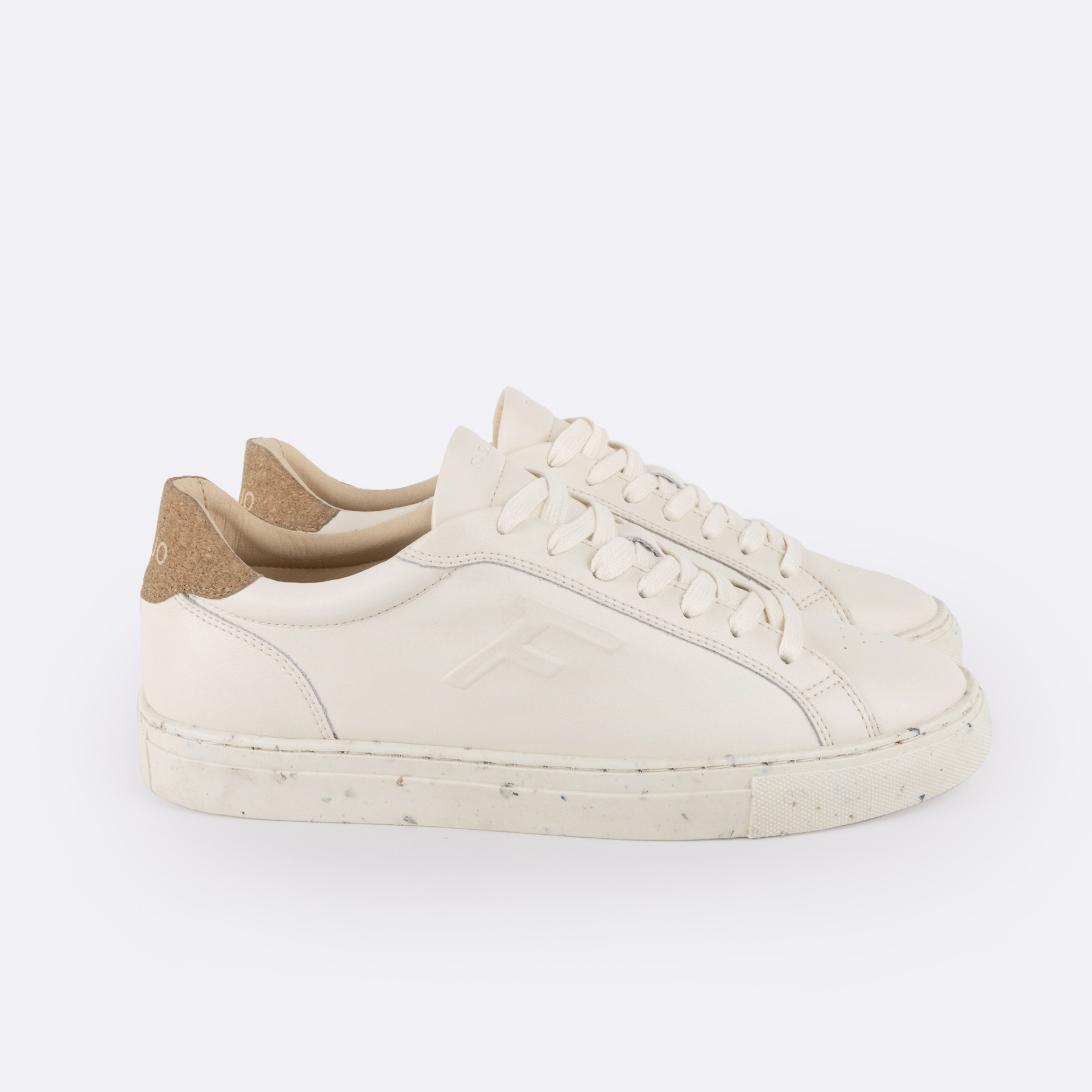 Baskets écrues & liège cuir et liège - modèle ebony