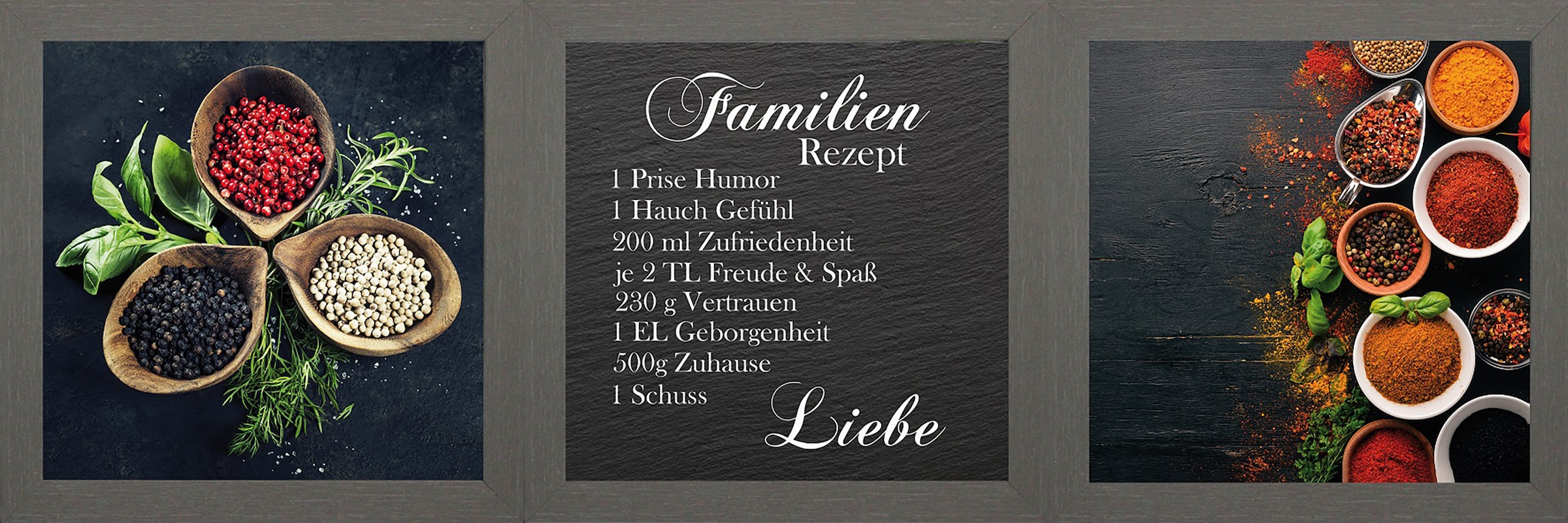 Bönninghoff Bild mit Rahmen »Gewürze« Gewürze Set, 3 Stk. tlg. BxH: 23x23 cm