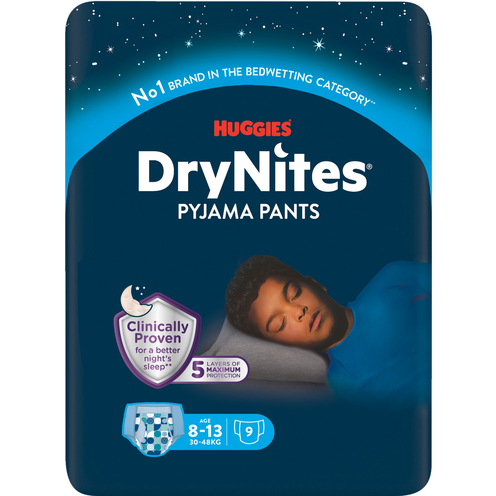 Huggies DryNites Pyjama-Nachthöschen Gr. 8-13, 9 Stück