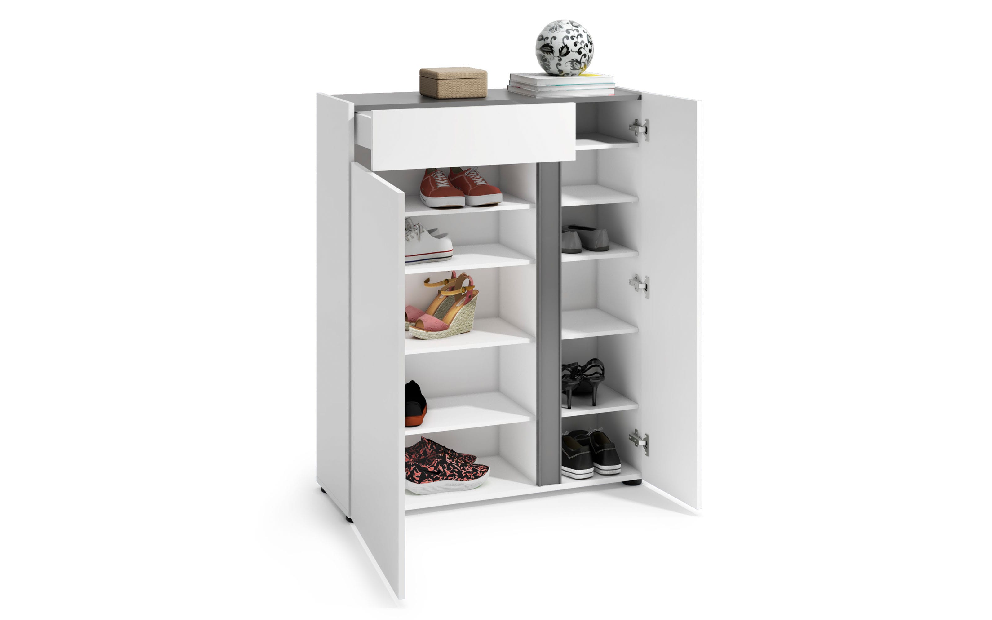 Schuhschrank I Atrium, weiß, 91 x 115 cm