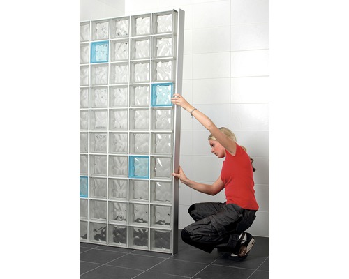 Glazen blok wolk half blok wit 19 x 9 x 8 cm