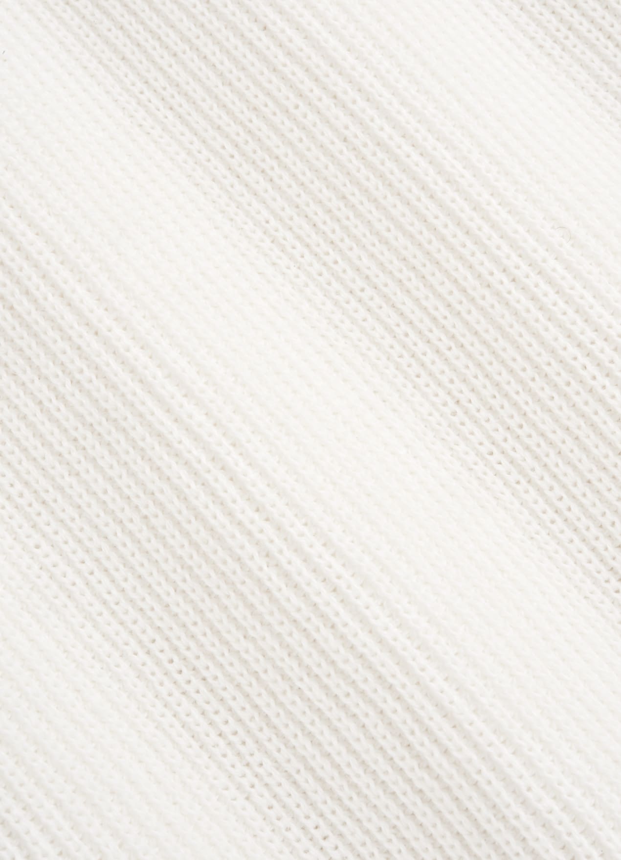 Polo sans boutons côtelé blanc cassé